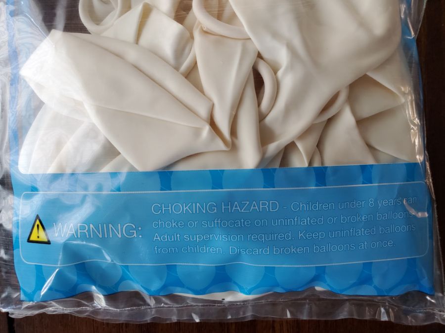 Choking Hazard Warning Labels