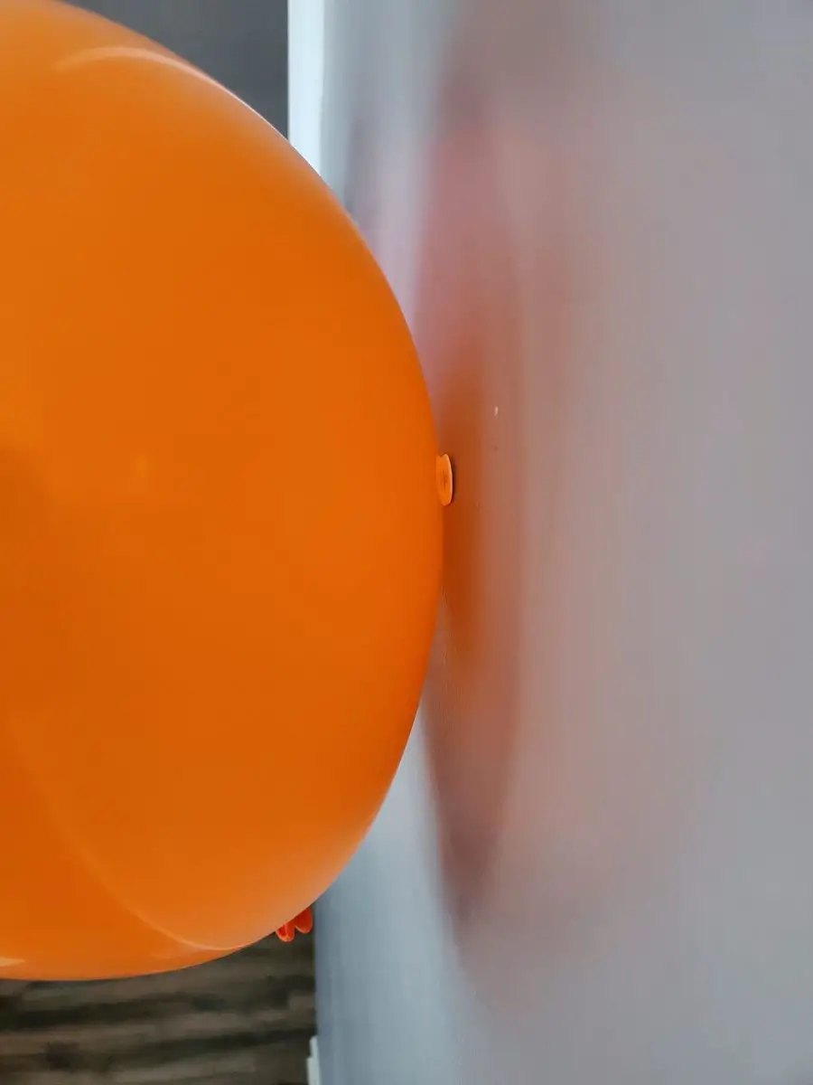 Latex Balloon on Wall with Command Strips