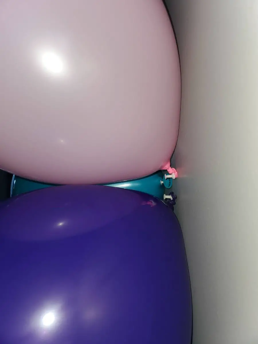 Latex Balloons Hang on Wall with Push Pins