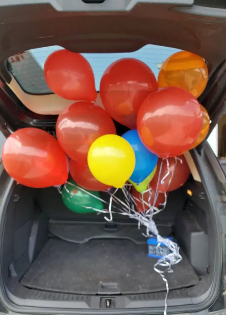 Latex Helium Balloons in a Compact SUV