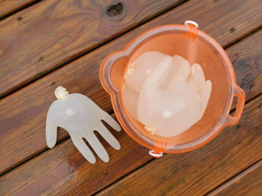 Water Balloons Made With Latex Gloves