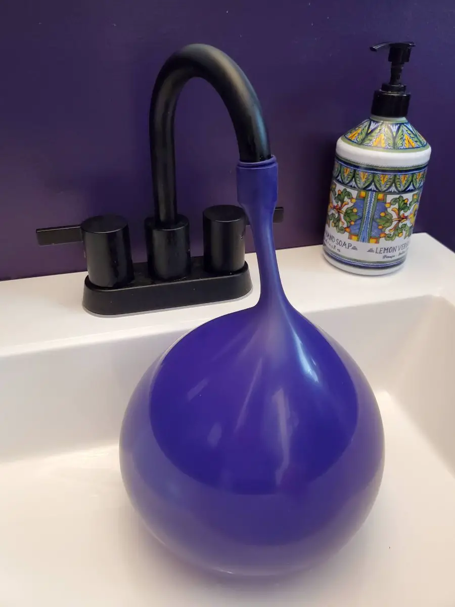 Filling 12 Inch Balloon with Sink Faucet