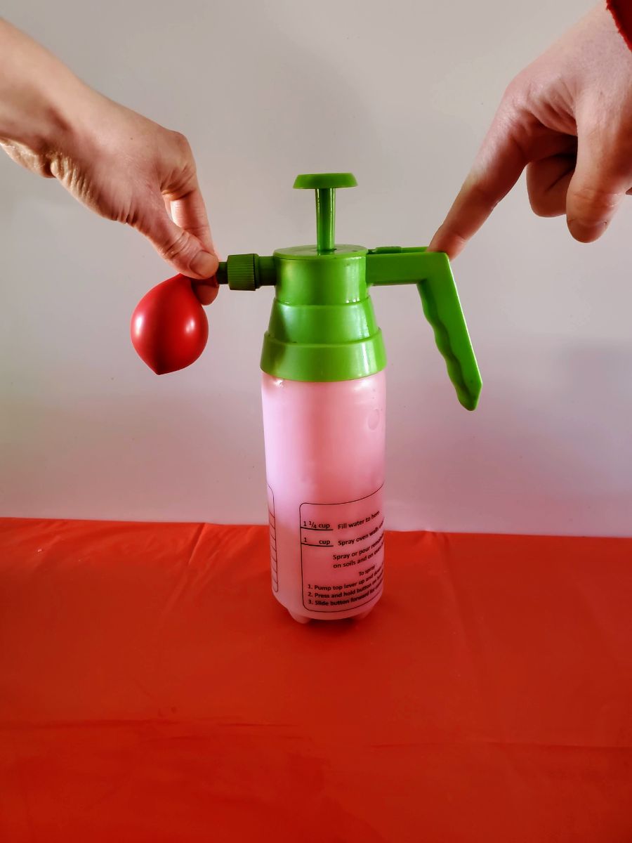 Filling Balloon with Paint using a Spray Pump Bottle