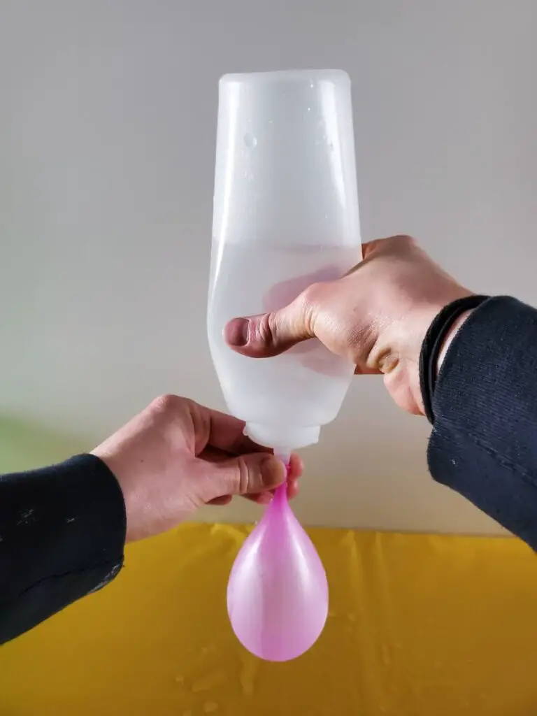 Filling Water Balloon With Squeeze Bottle