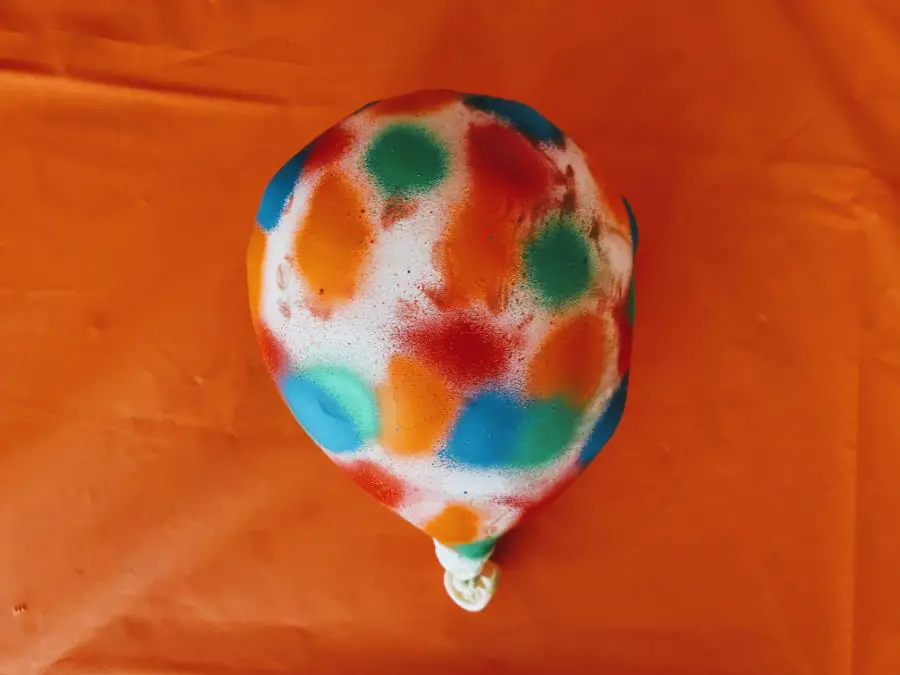 Deflated Balloon with Spray Paint