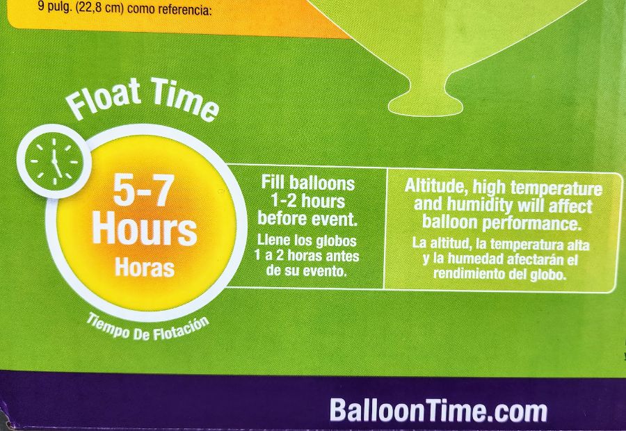 Float Time for Helium Balloons