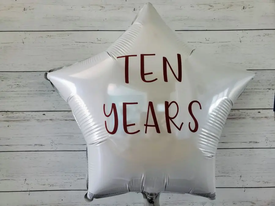 Foil Balloon Customized with Adhesive Vinyl