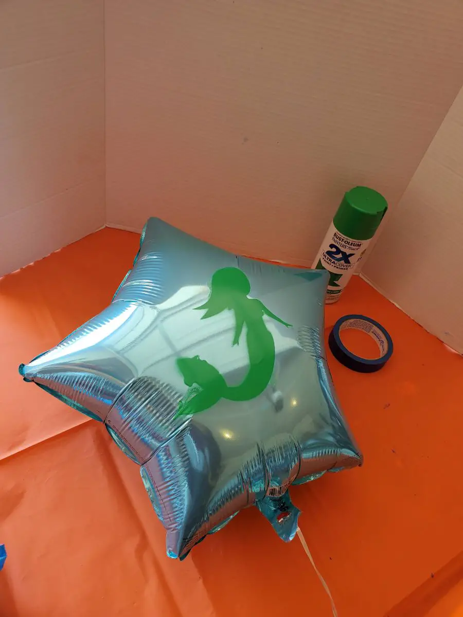 Foil Balloon Sprayed with Spray Paint