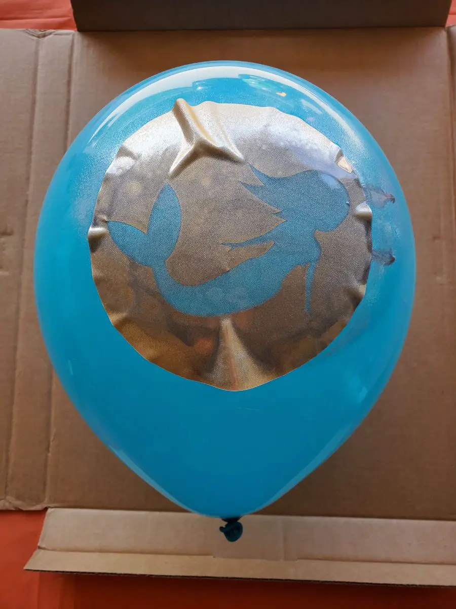 Latex Balloon Spray Painted with Stencil
