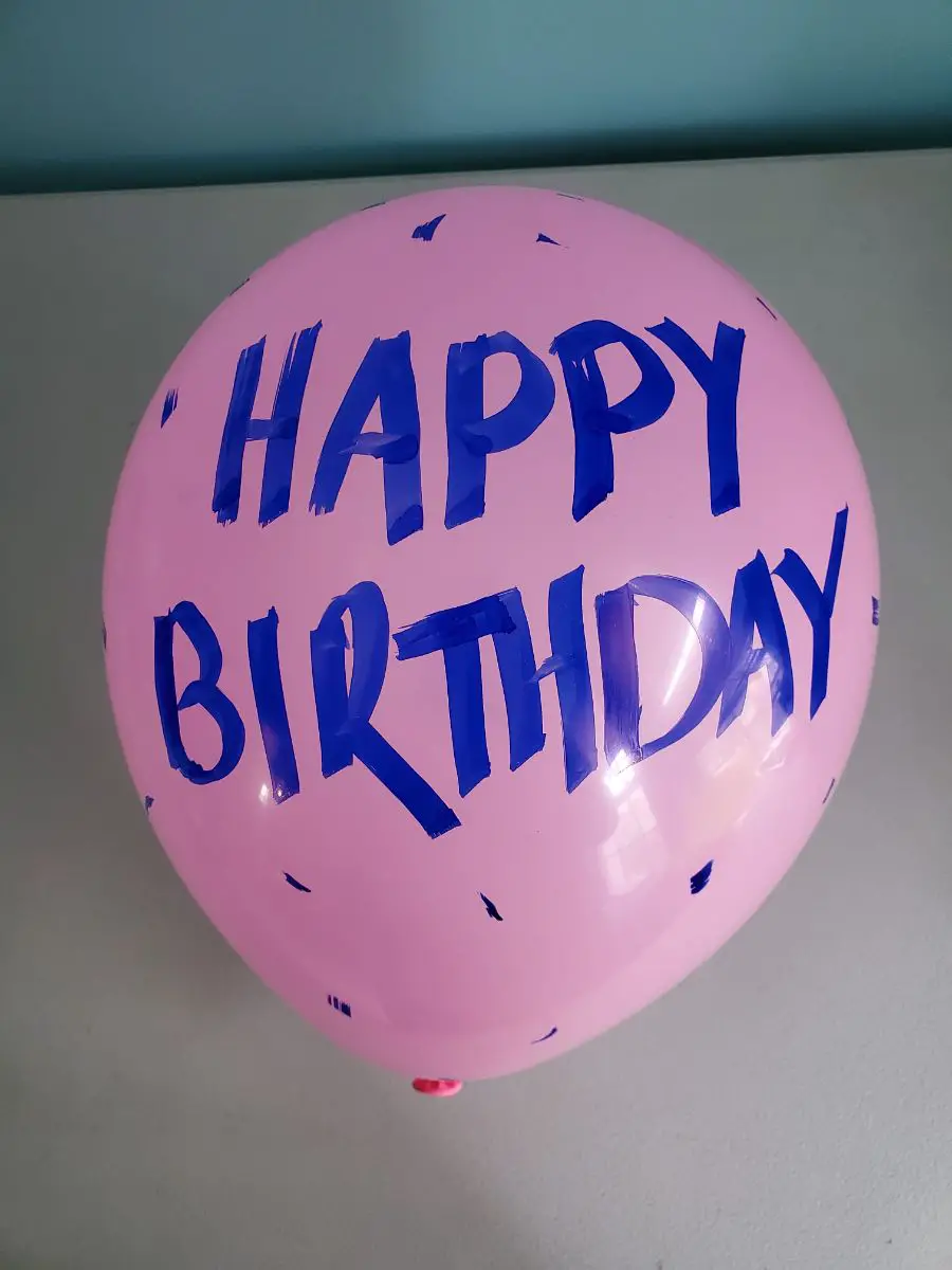 Latex Balloon with Permanent Marker Writing