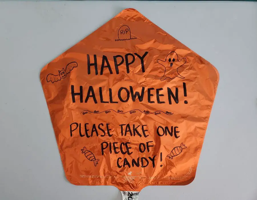 Uninflated Foil Balloon with Writing