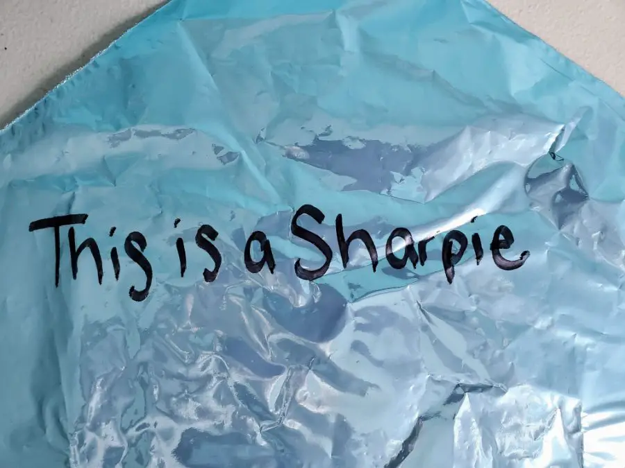 Writing on a Foil Balloon with a Sharpie Marker