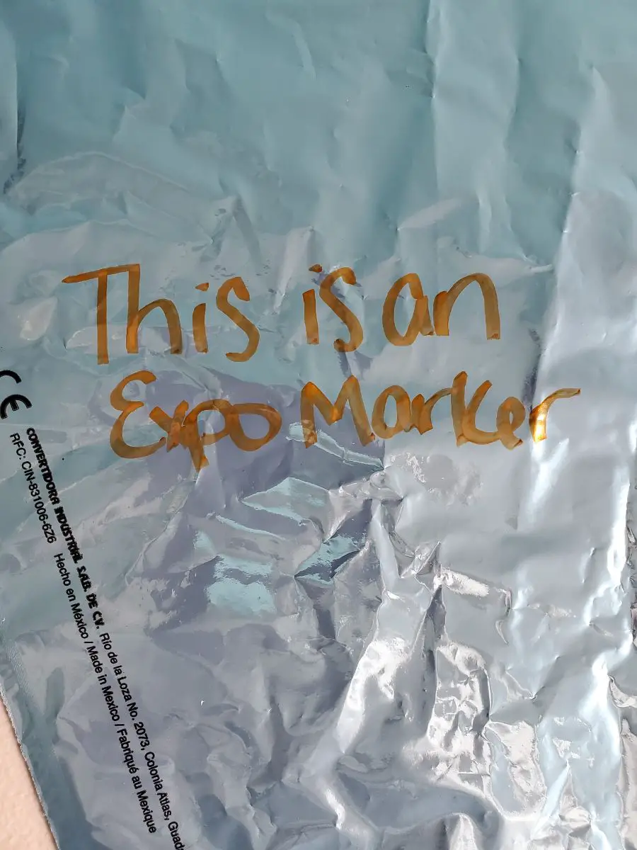 Writing on a Foil Balloon with a Whiteboard Marker