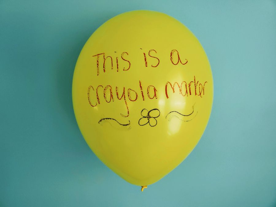 Writing on a Latex Balloon with Crayola Marker