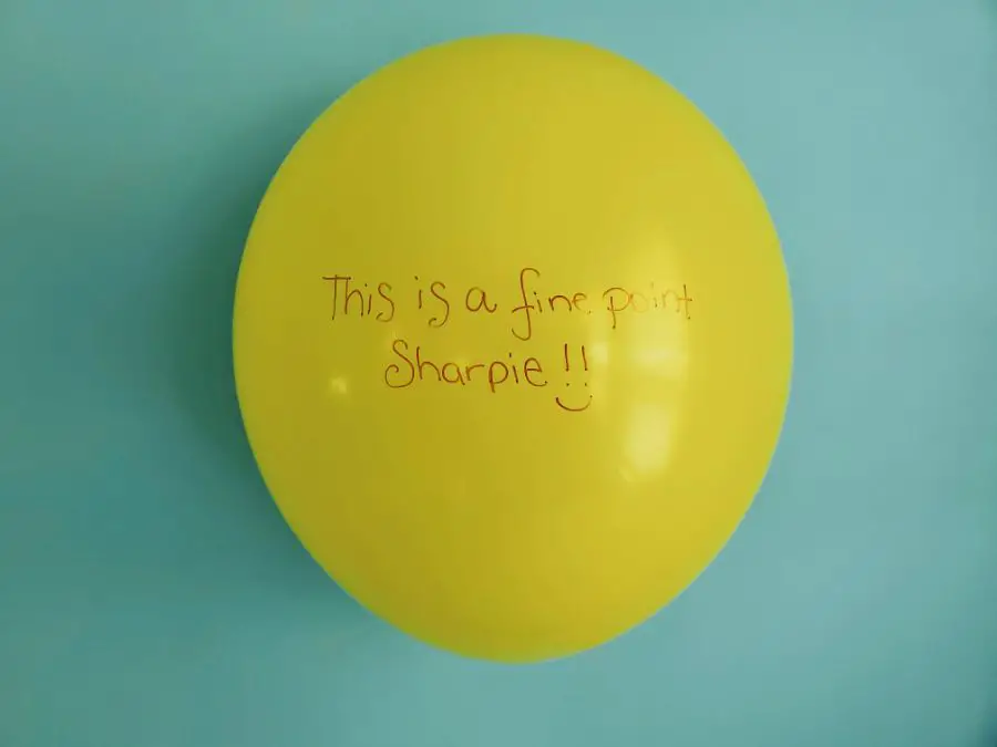 Writing on a Latex Balloon with a Fine Point Sharpie