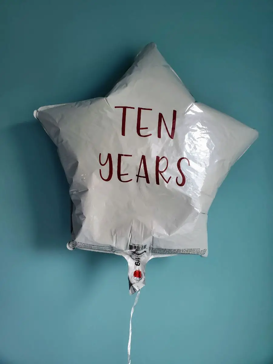 Floating Foil Balloon Starting to Deflate