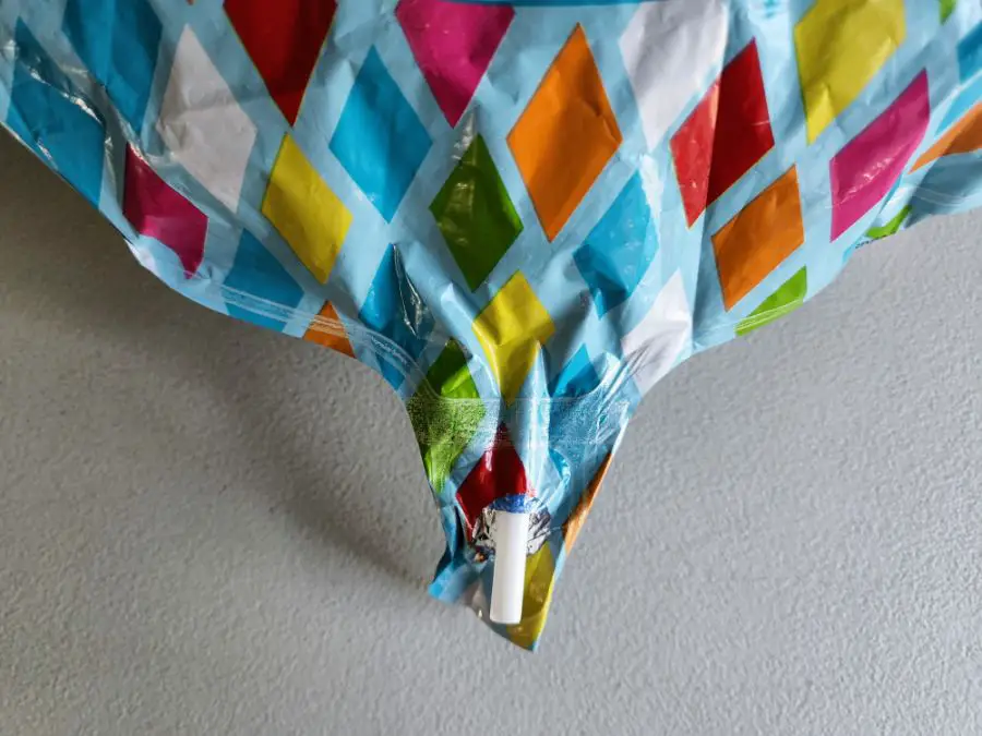 Insert Straw into a Foil Balloon to Deflate