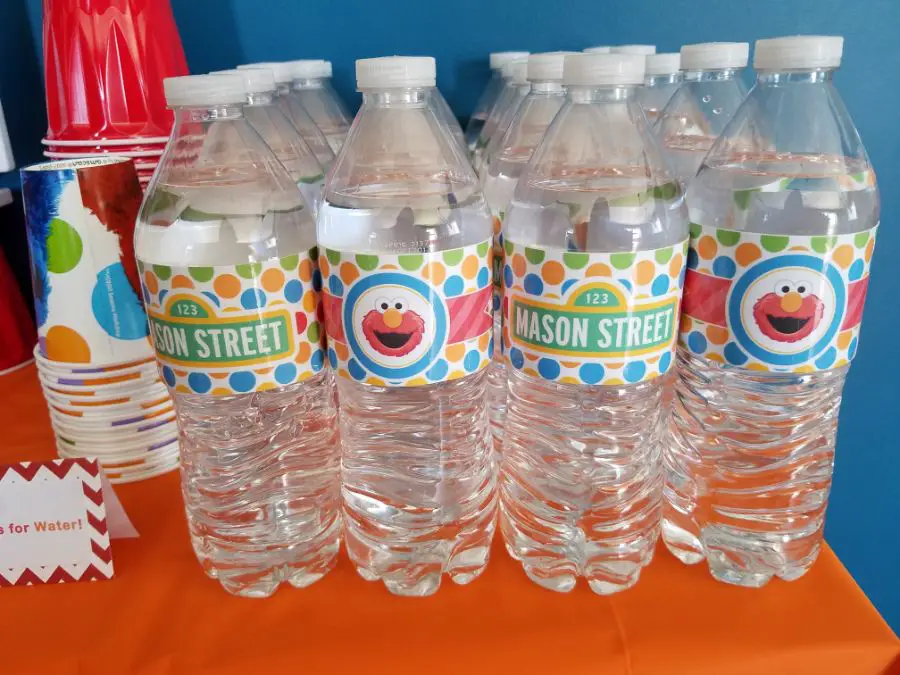 Water Bottles with Elmo Water Bottle Labels